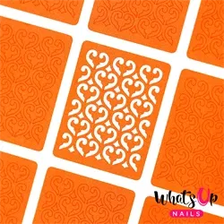 WV352 Fleur De Heart Stencils, 2 ark, (24 stk) Whats Up Nails